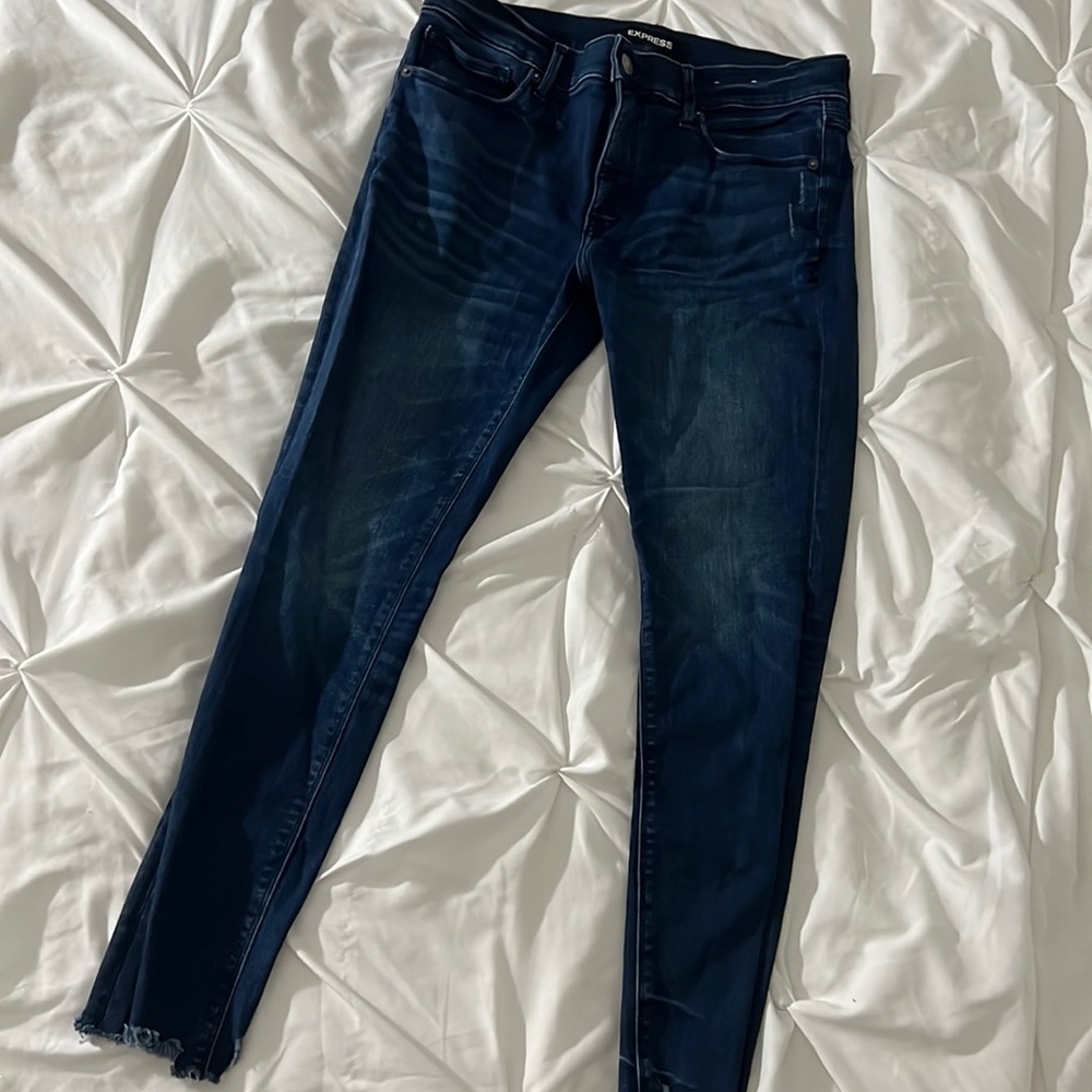 Express Size 10 Stretch ankle jegging high rise